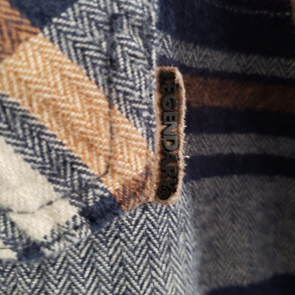 Legendary Outfitters Men Plaid Flannel Shacket XL Hood Quilted Liner Barn Chores - Picture 9 of 12